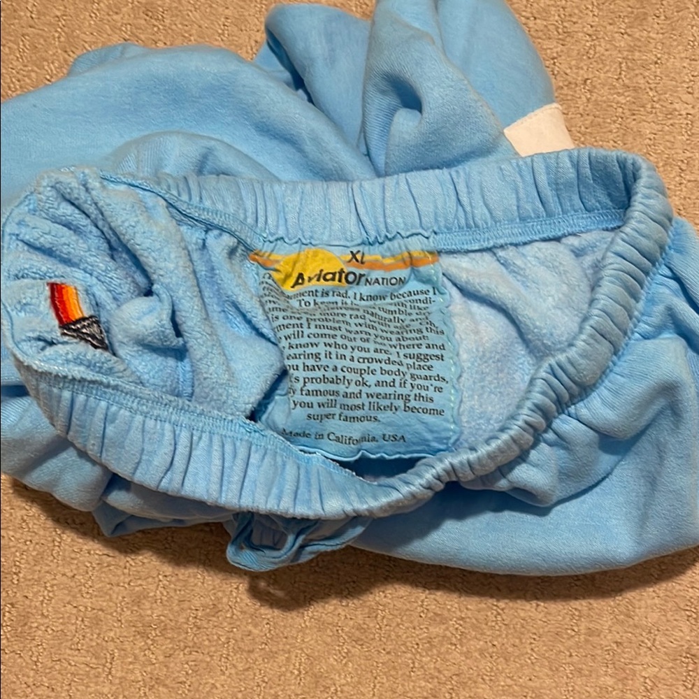 Aviator Nation Blue Lightning Bolt Stitch Men Joggers XL - Picture 10 of 14
